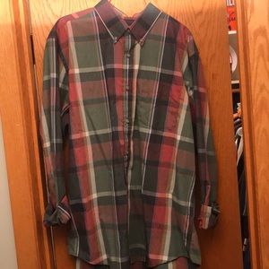 NWOT Lands End multi-colored button down